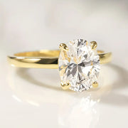 Anello oro 14 Carati Moissanite